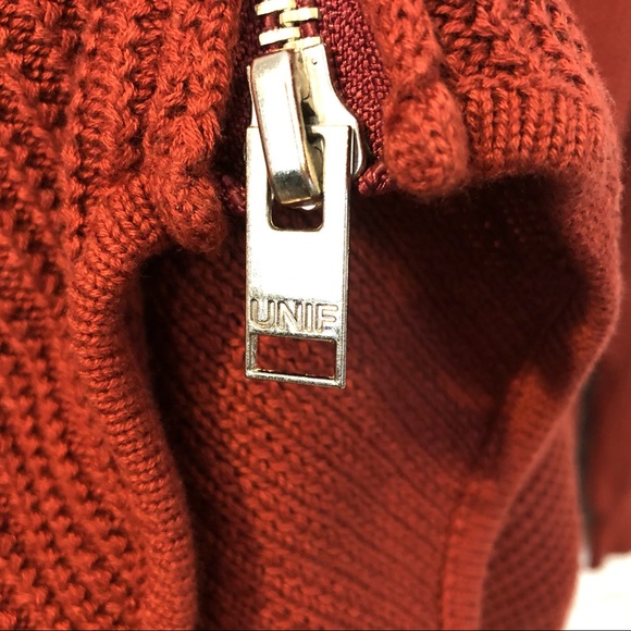 NWOT UNIF x UO Waffle Knit Red Side ZIP Tunic Top - Picture 5 of 8